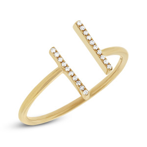 Kate 14k Yellow Gold Diamond 0.06cts T Ring
