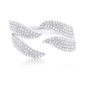 Shy Creation 14k White Gold Diamond Pave Ring