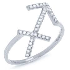 Shy Creation 14k White Gold Diamond Sag Ring