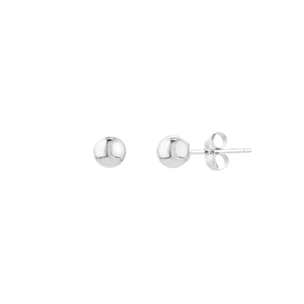4m Ball Stud Earring 14k Wg