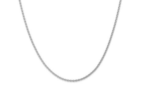 14k White Gold 1.75mm Parisian Wheat Chain