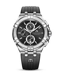 Aikon G Chrono, 44m, Black Dial, Black Rubber Strap