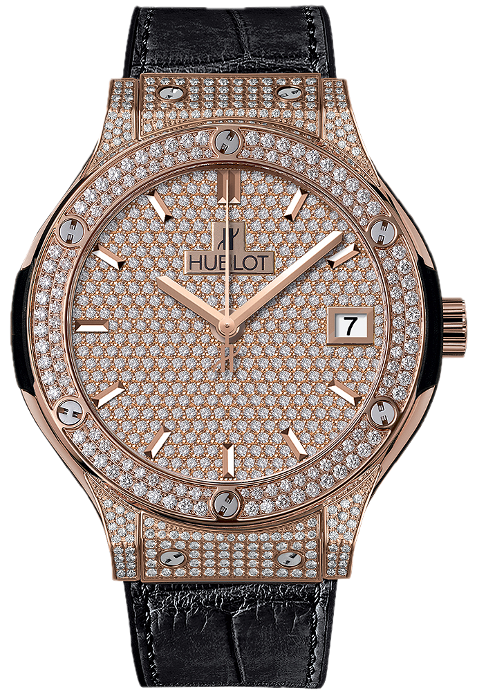 Hublot Classic Fusion Rose Gold Full Pave