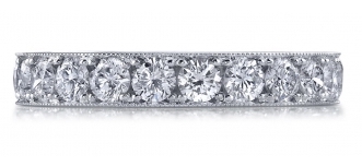 Round Diamond Pave Set 1/2 Way Band