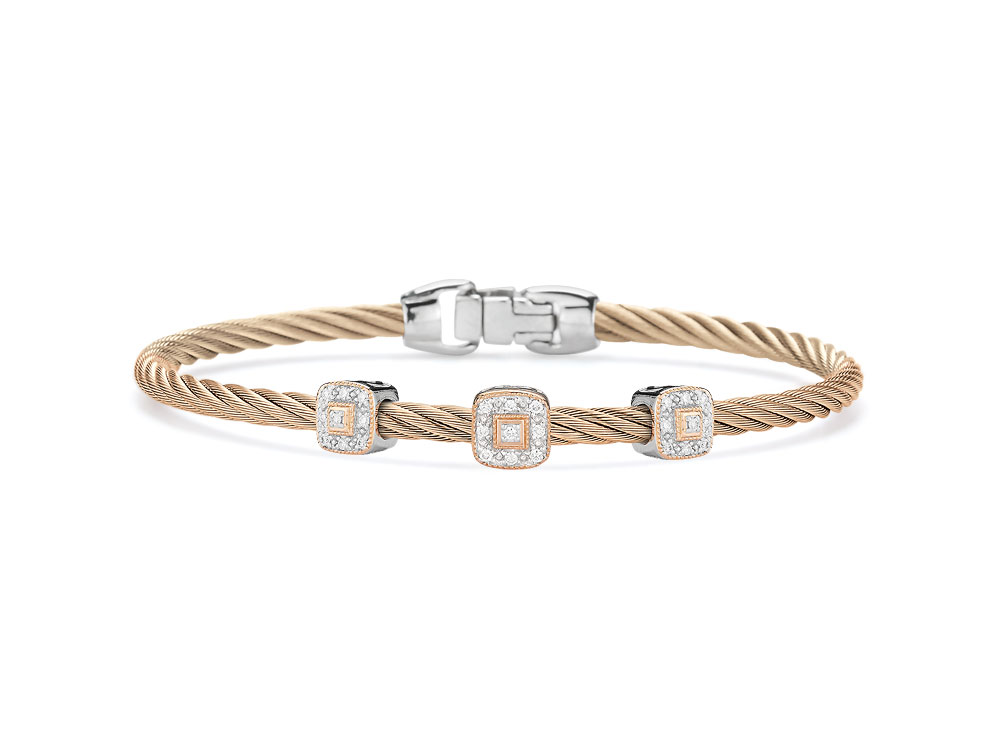 Carnation 3 Station 3m Bracelet 18kt/Ss 0.14dtw