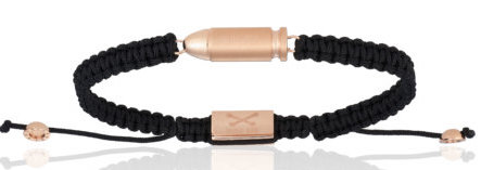Double Bone Pink Bullet W/Black Nylon Bracelet