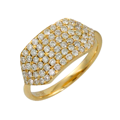 18k Pave Diamond Fibonacci Ring