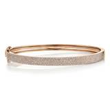 14k Rose Gold Diamond Bangle
