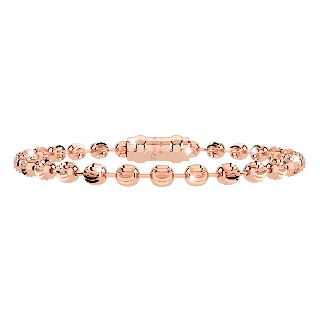 My World Rose Tone Bead Bracelet