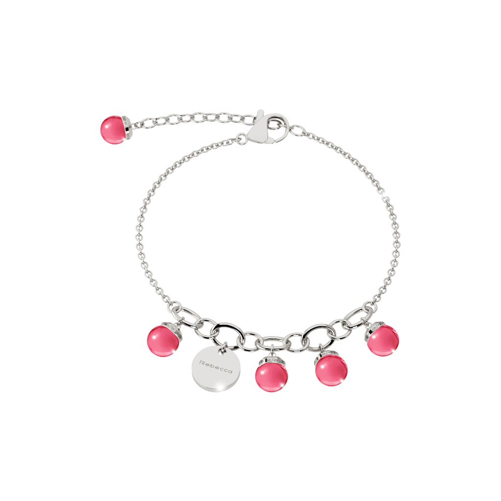Hollywood Stone 4 Dangle Bead Bracelet