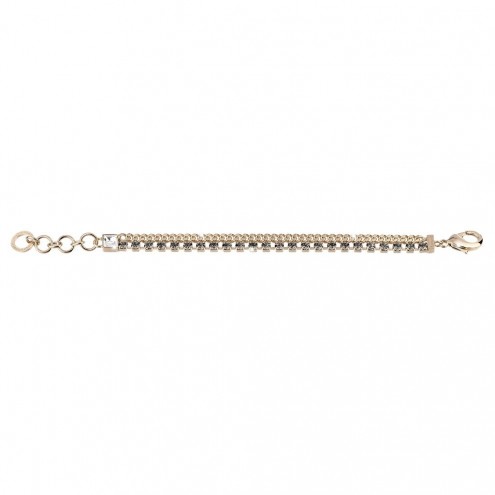 Tokyo 2 Row Bracelet With Chains & Crystals