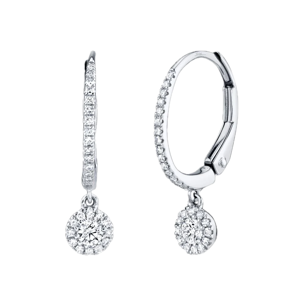 Diamond Earrings with Drop