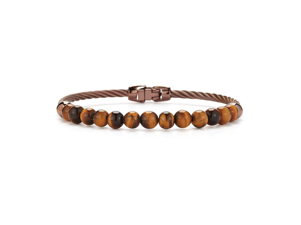 Single Row Cable & Bead Bracelet