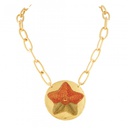 Orange Starfish Pendant