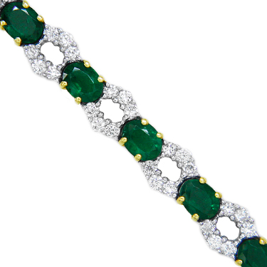 Emerald &amp; Diamond Bracelet