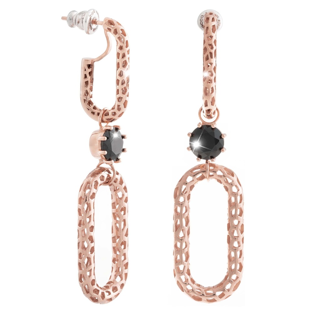Jolie Dangle Earrings with black Stone