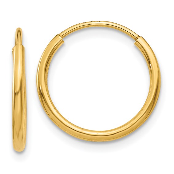Polished Endless Tube Hoop Earrings