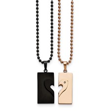 Heart Pendant Necklace Set