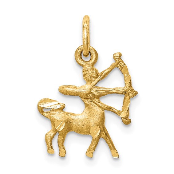 Diamond-cut Sagittarius Zodiac Charm