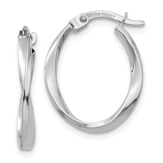 Oval Twist Hoop Earrings