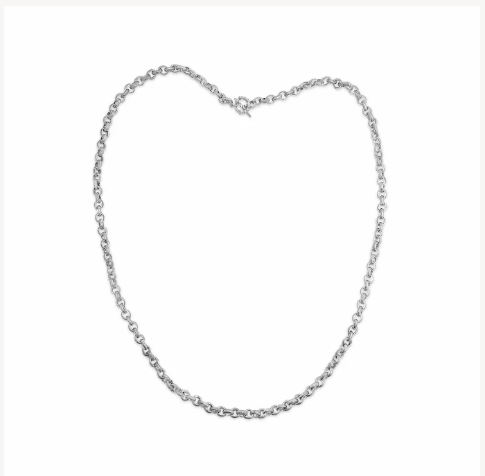 Orogento Signature Engraved Weave Linked Chain Necklace