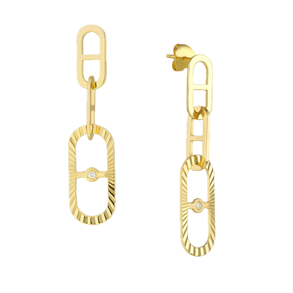 3pt Diamond Interlocking Earrings