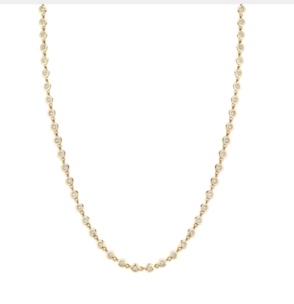 ROUND BEZEL TENNIS NECKLACE