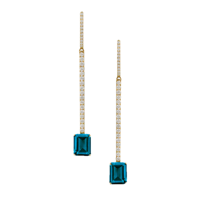 U-Top London Blue Topaz Earrings