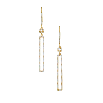 Yellow Gold Diamond Earrings