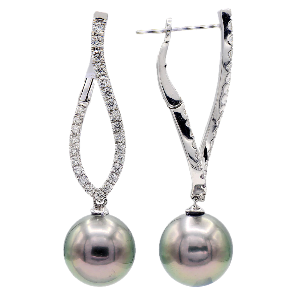 Pearl and Diamond Earrings