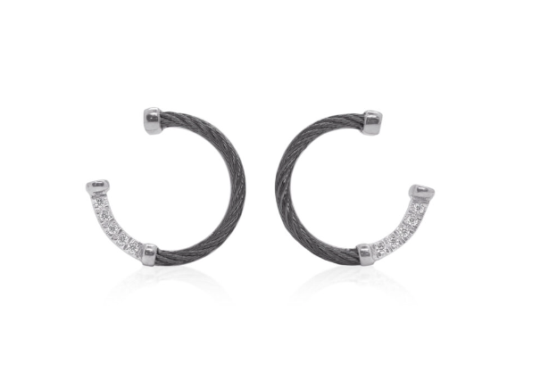 Cable Open Full Circle Earrings