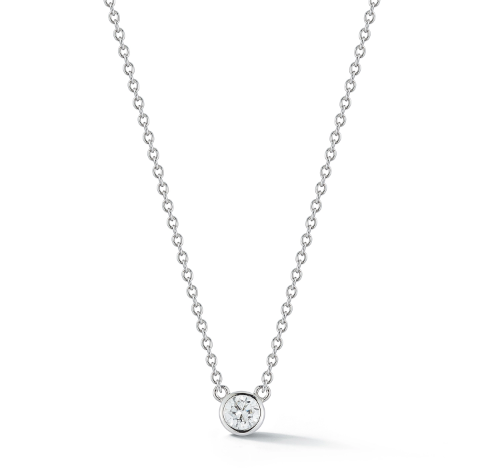 SINGLE POLISHED BEZEL DIAMONDS BY THE YARD NECKLACE