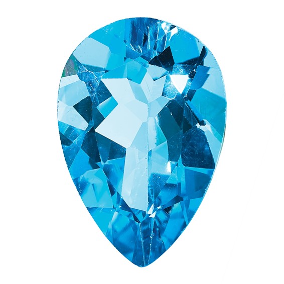 SWISS BLUE TOPAZ, 15X10MM PEAR, AA QUALITY