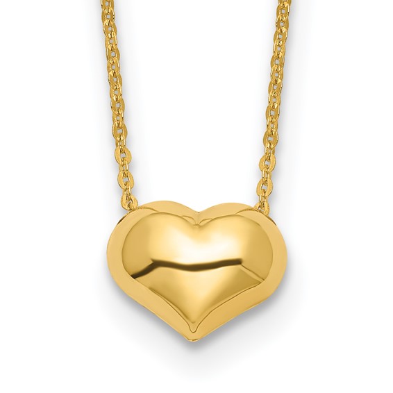 Polished Puffed Heart