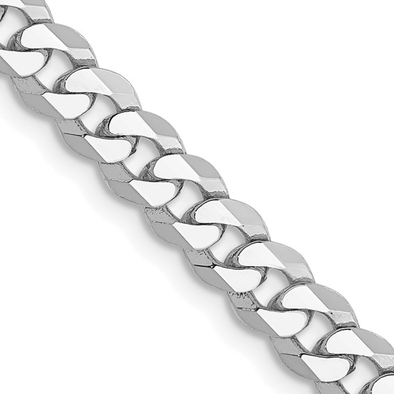 Flat Beveled Curb Link Necklace
