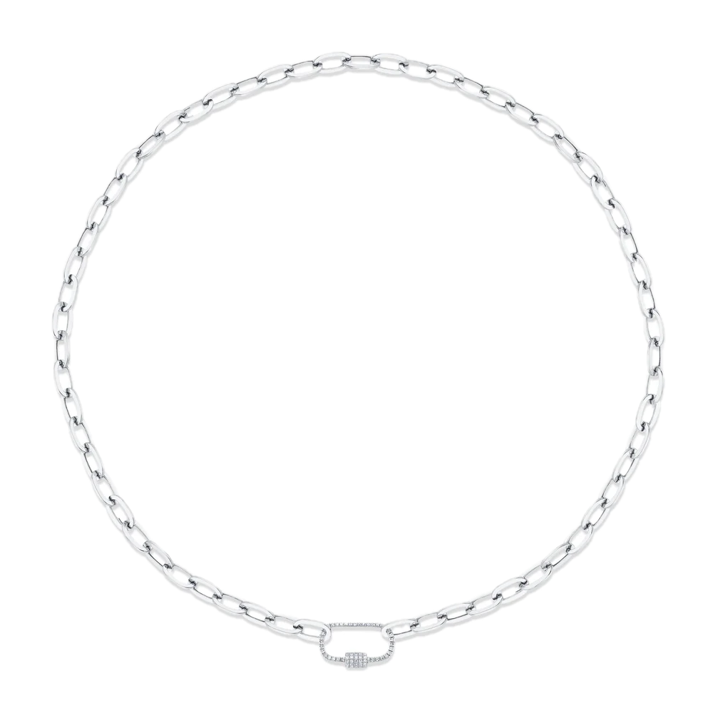 0.23CT DIAMOND PAPER CLIP LINK NECKLACE