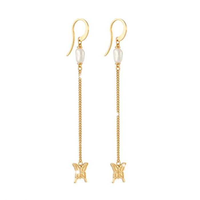 Single Pearl Drop Earrings