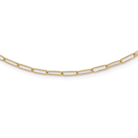 10K Polished Fancy Link Necklace