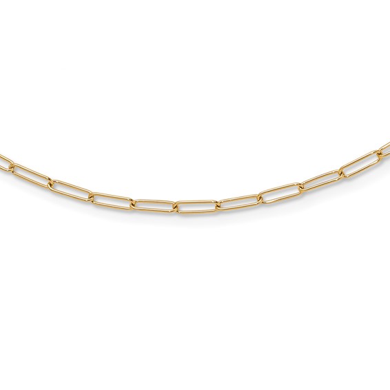 10K Polished Fancy Link Necklace