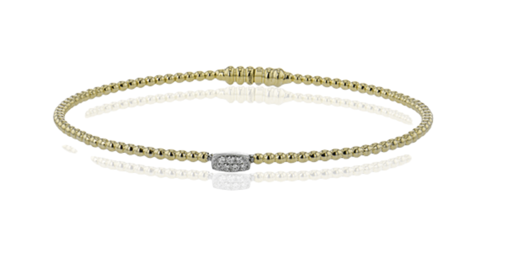 Bangle Bracelet With Diamond Accent
