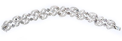 Double Row Diamond Paisley Bracelet