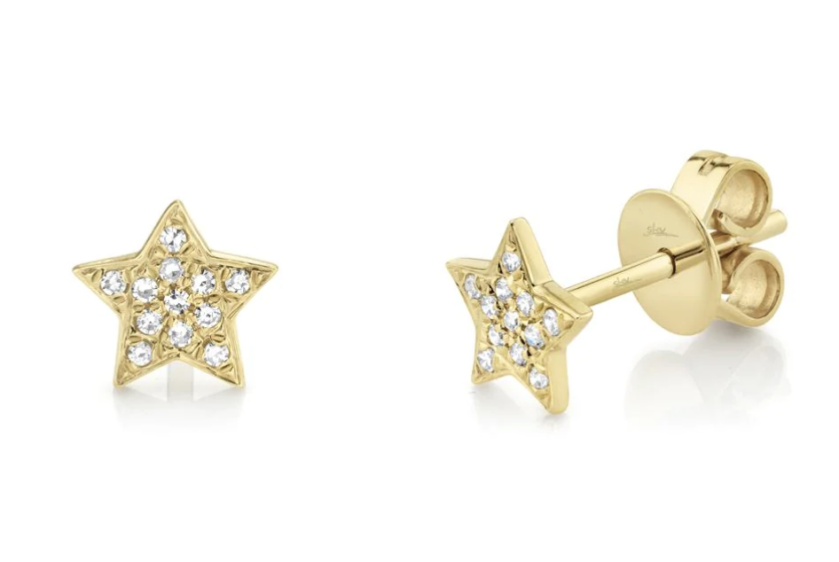 0.07 CT. DIAMOND PAVE MINI STAR STUD EARRING