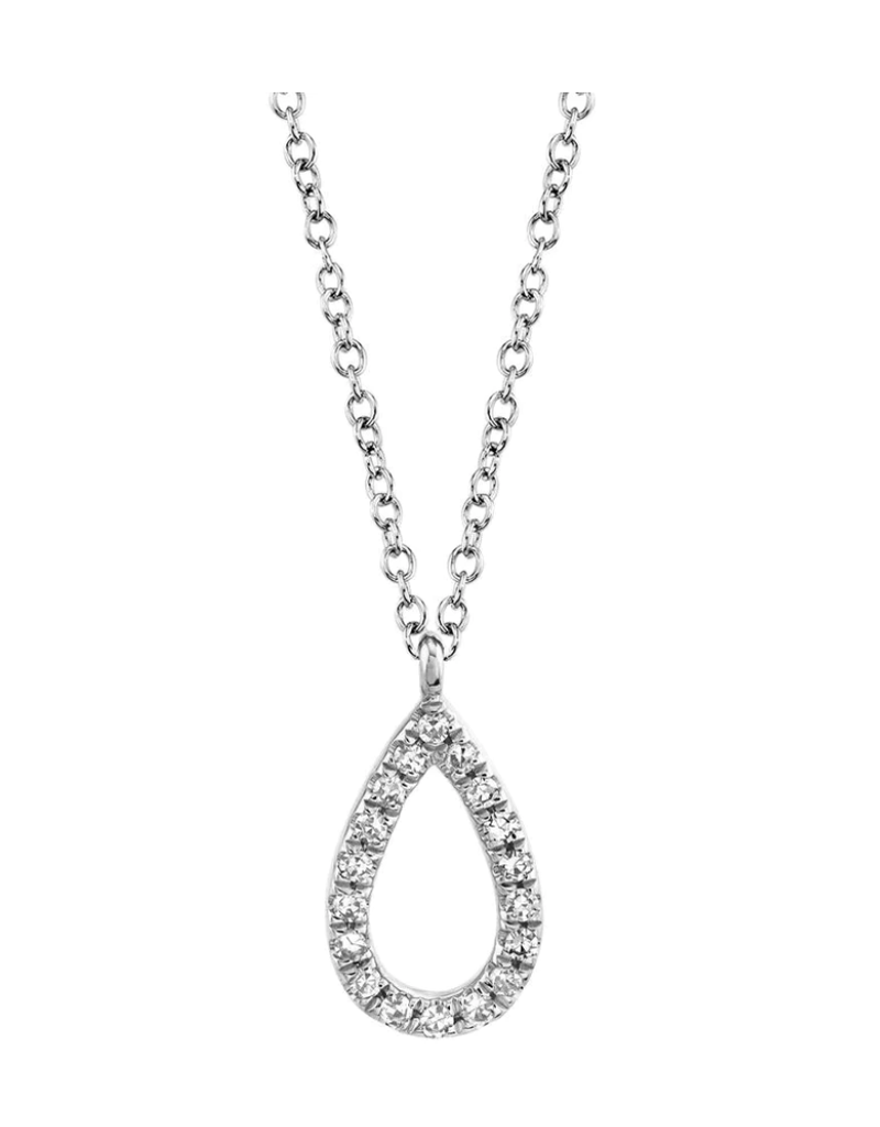 0.06CT DIAMOND PEAR NECKLACE