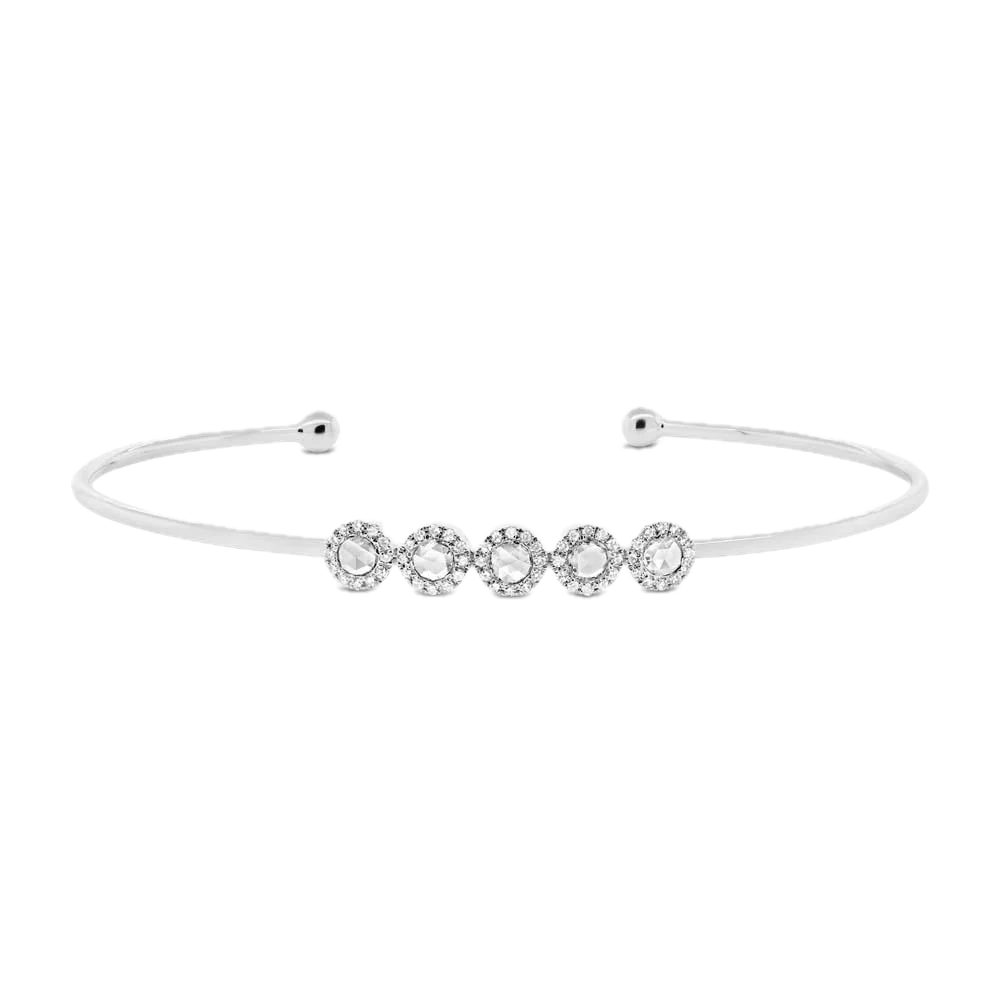 0.39Ct WG Rose Cut Bangle