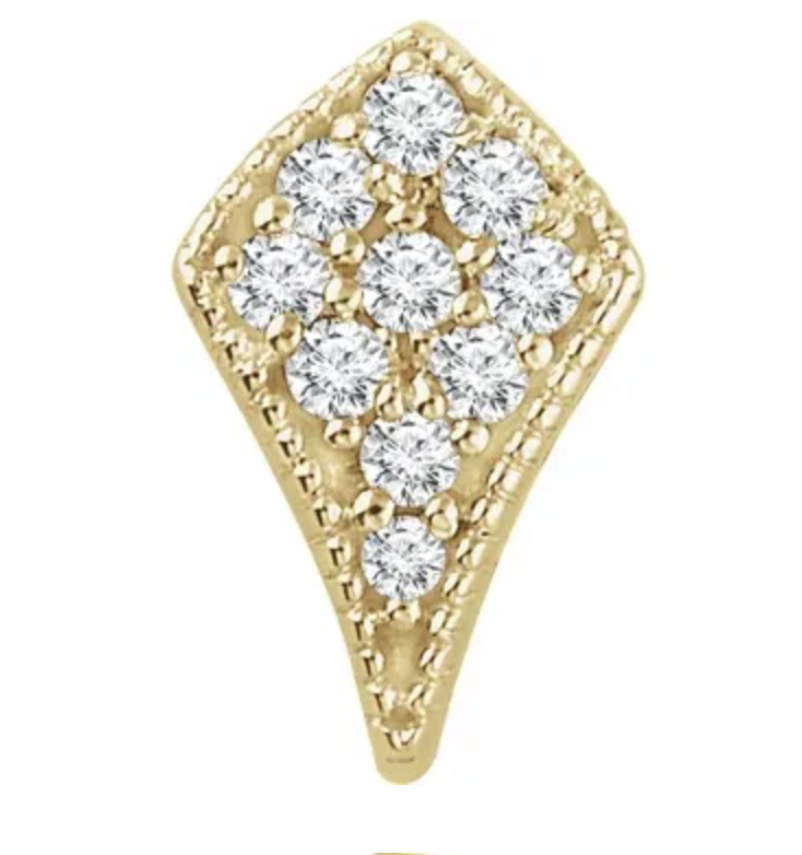 .05 CTW Natural Diamond Tapered Bail