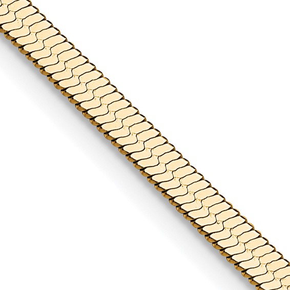 Stainless Steel Polished Yellow IP-plated 3.9mm 18 inch Herringbone Chain