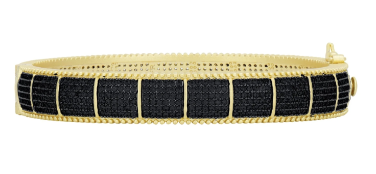 Industrial Finish Cobblestone Statement Hinge Bracelet