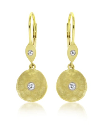Diamond Disc Earrings