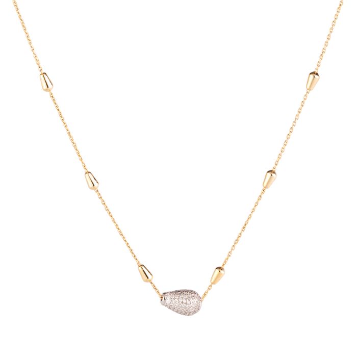 Tulipe Bronze and Stones Necklace