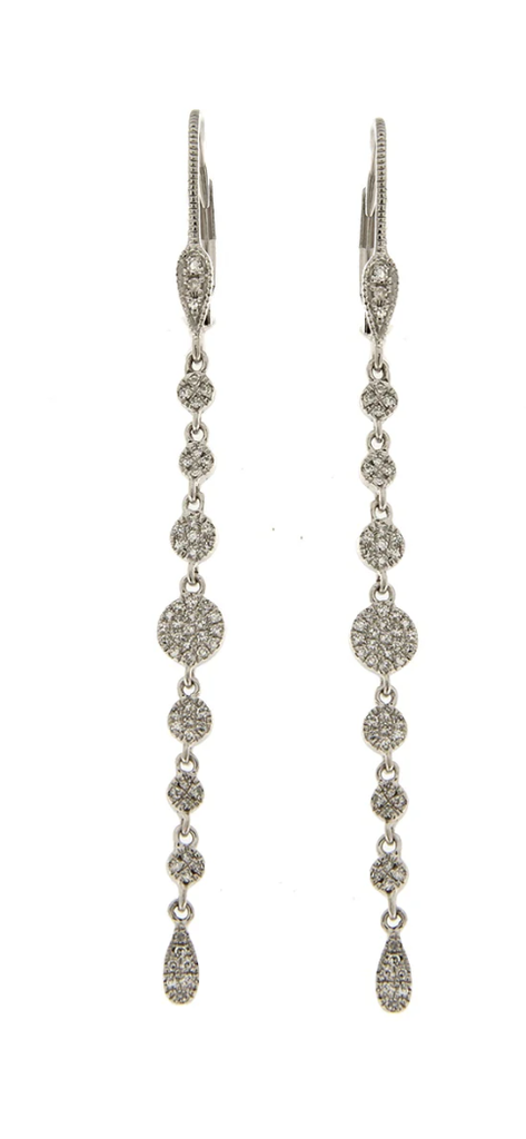 Dangle Pave Disk Earrings